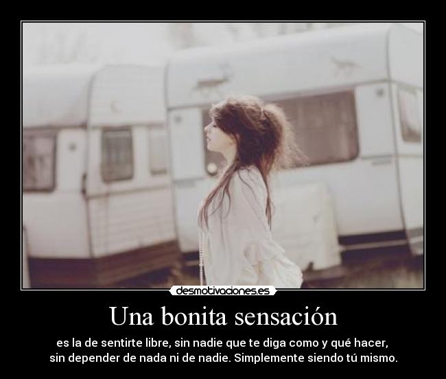 carteles sensacion bonito libre depender nadie mismo desmotivaciones