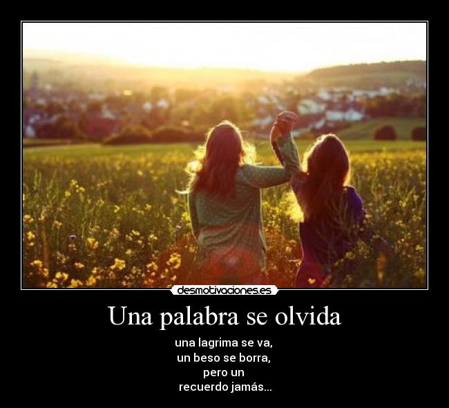 Una palabra se olvida -