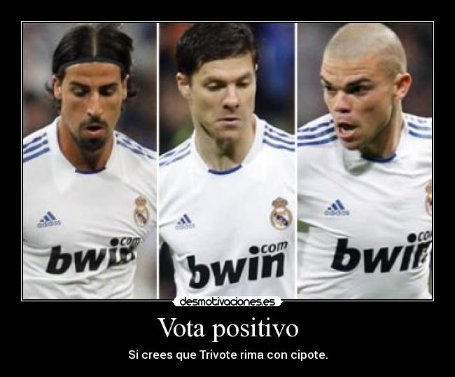 Vota positivo - Si crees que Trivote rima con cipote.