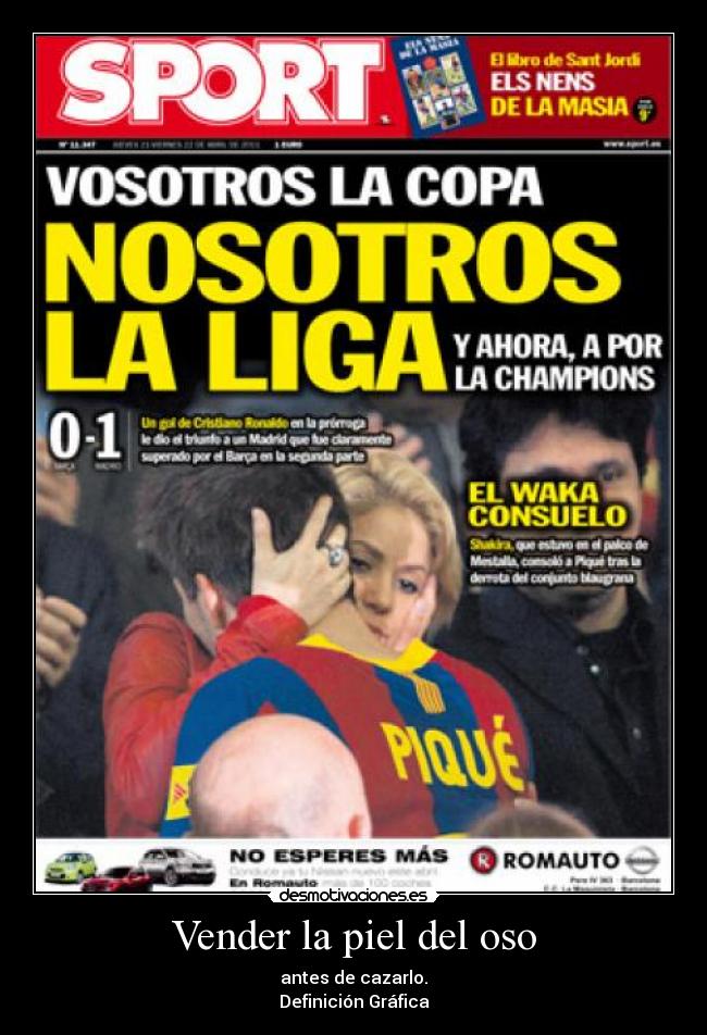 Vender la piel del oso -