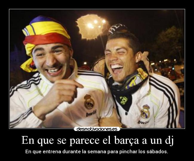 carteles karim benzema cristiano ronaldo real madrid barsa desmotivaciones