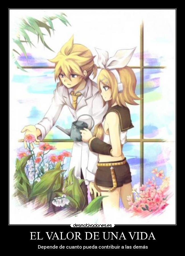 carteles vida kokoro kiseki len kagamine vocaloid anime manga desmotivaciones