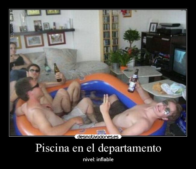 carteles piscina departamento nivel inflable desmotivaciones