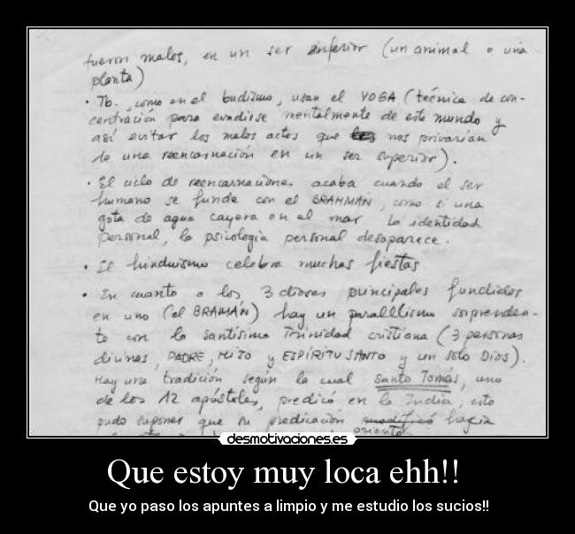 Que estoy muy loca ehh!! -