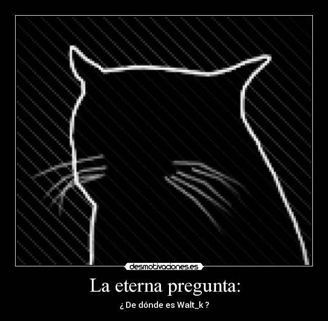 La eterna pregunta: - ¿ De dónde es Walt_k ?