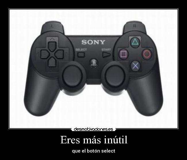 carteles mando ps3 boton inutil desmotivaciones