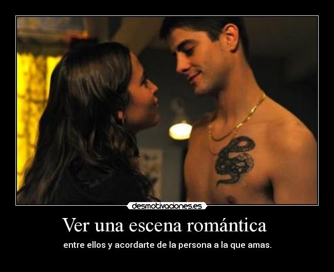 Ver una escena romántica -