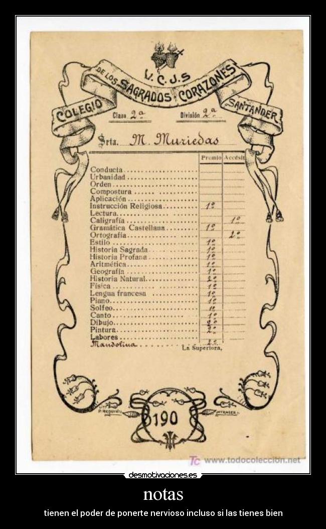 notas - tienen el poder de ponerte nervioso incluso si las tienes bien