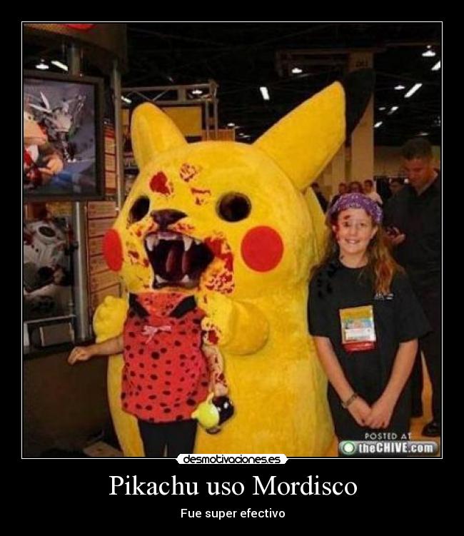 Pikachu uso Mordisco -