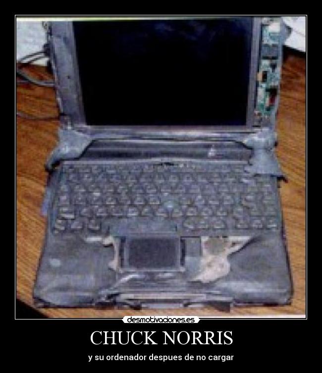 CHUCK NORRIS - y su ordenador despues de no cargar