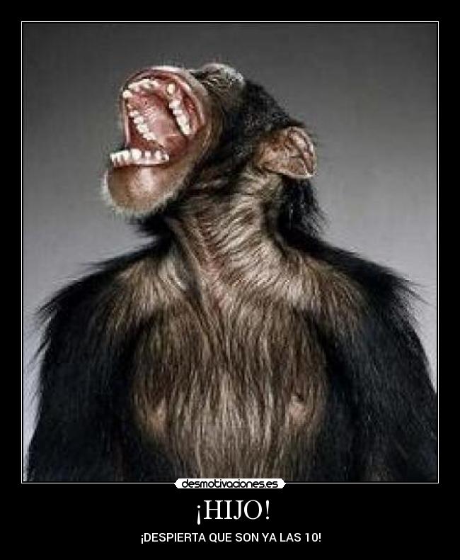 ¡HIJO! - ¡DESPIERTA QUE SON YA LAS 10!