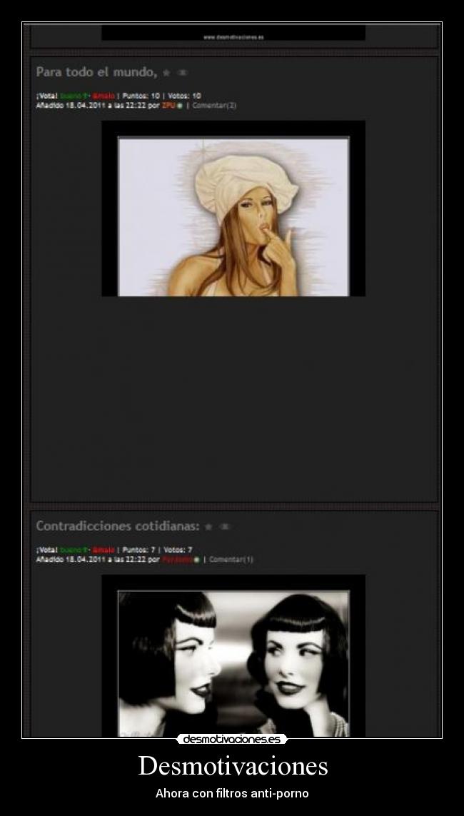 Desmotivaciones - Ahora con filtros anti-porno
