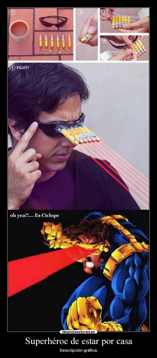 Superhéroe de estar por casa - Descripción gráfica.