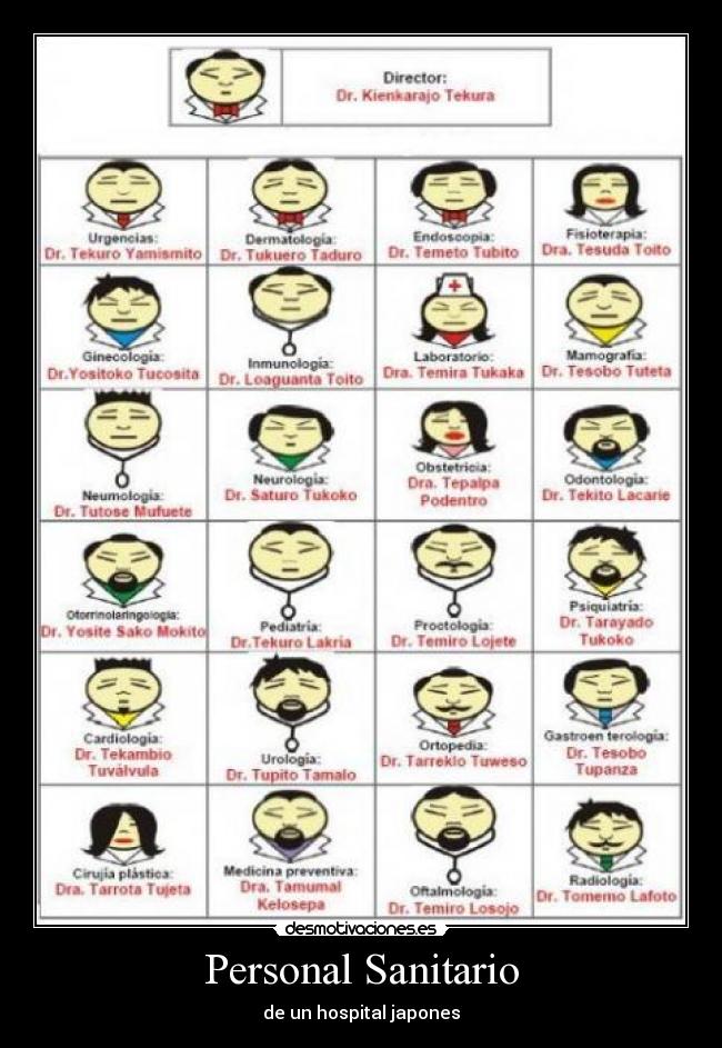 Personal Sanitario - de un hospital japones