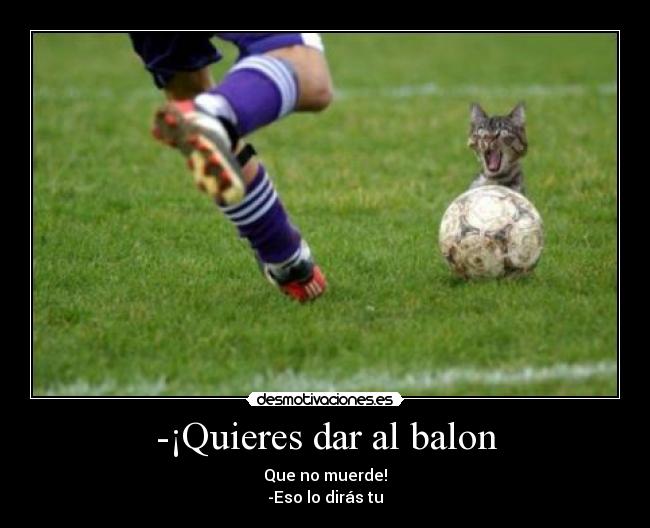 -¡Quieres dar al balon -