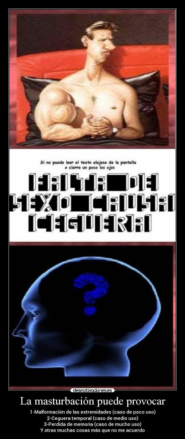 La masturbación puede provocar -