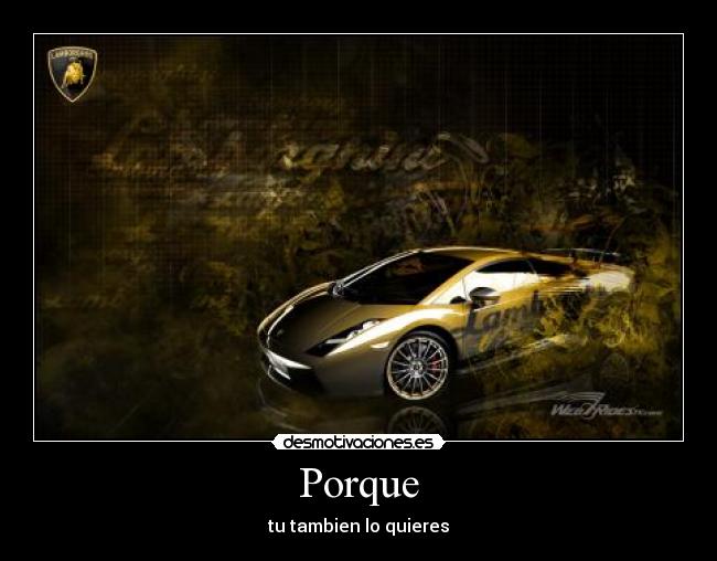 Porque - tu tambien lo quieres