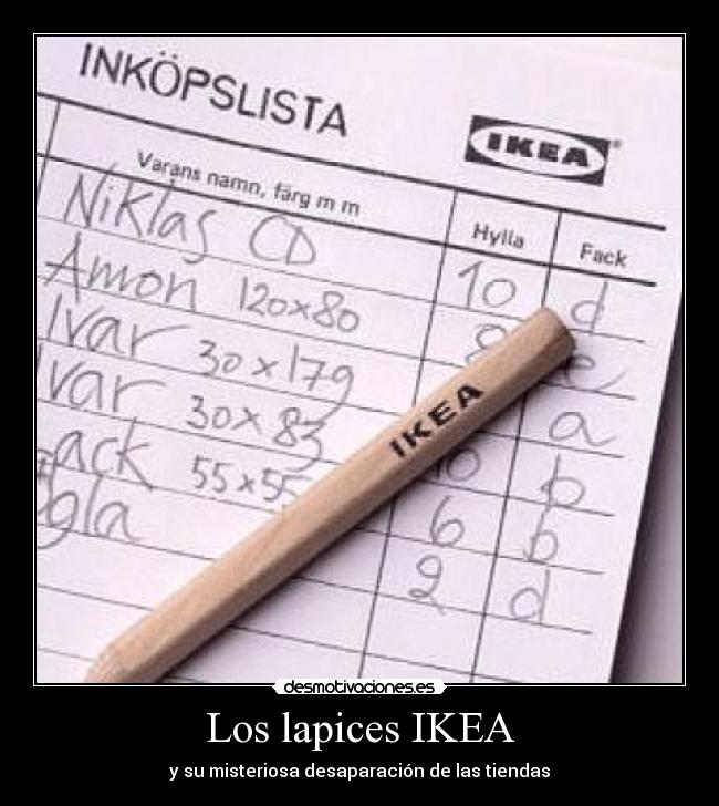 Los lapices IKEA - 