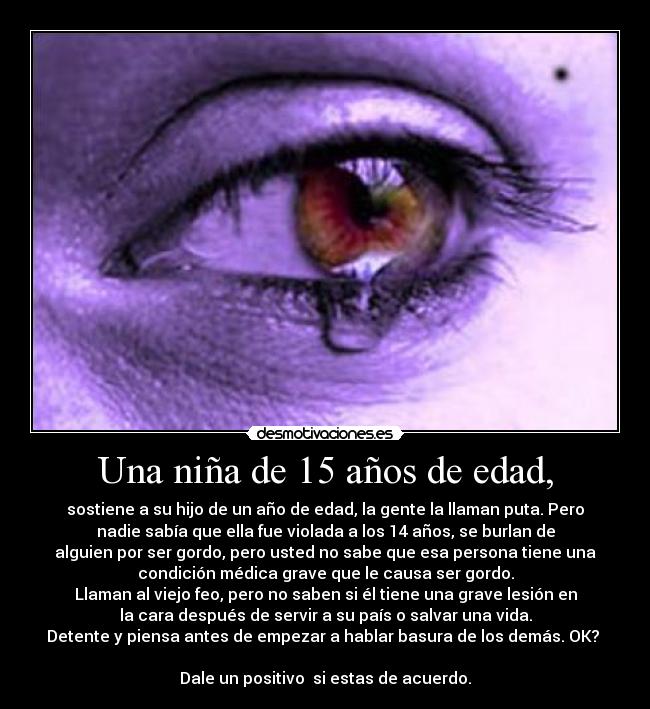 Una niña de 15 años de edad, -