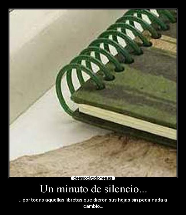 Un minuto de silencio... -