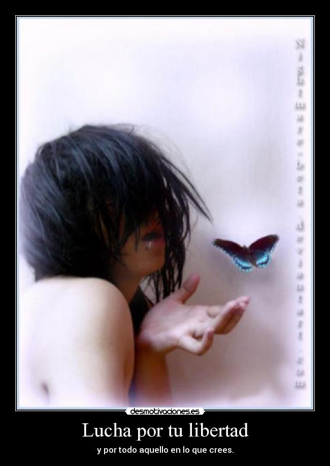 Lucha por tu libertad - y por todo aquello en lo que crees.