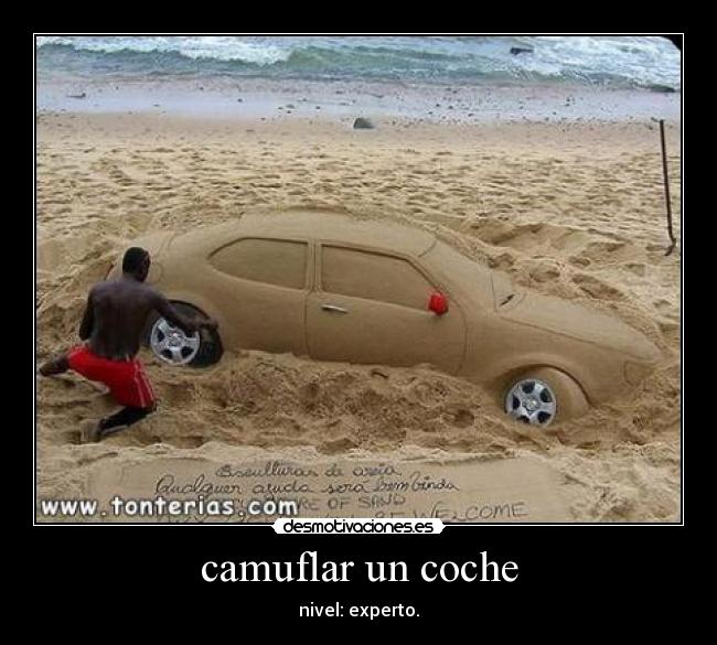 camuflar un coche - nivel: experto.