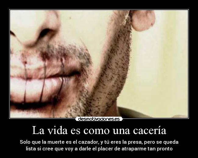 La vida es como una cacería -