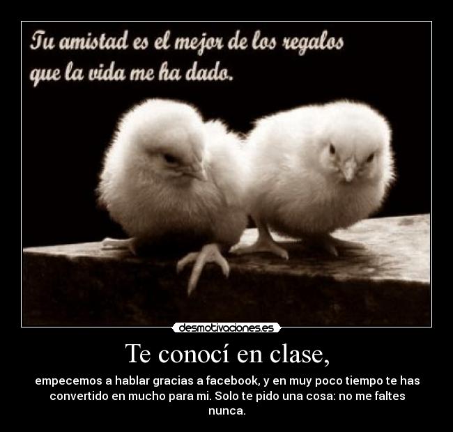 Te conocí en clase, - 