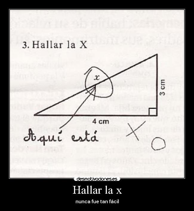 Hallar la x - nunca fue tan fácil