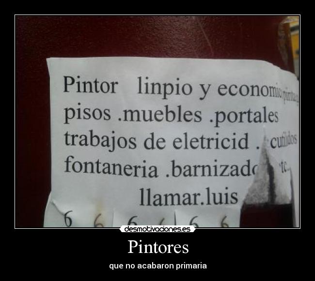 Pintores - que no acabaron primaria