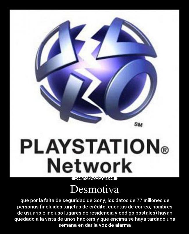 carteles sony playstation network desmotivaciones