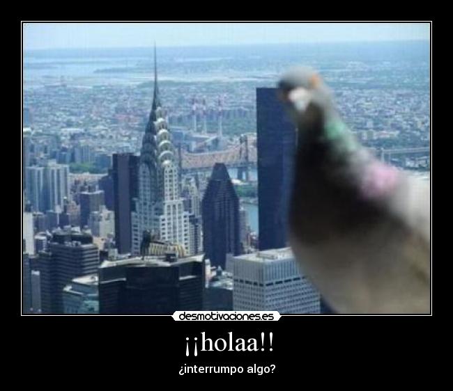 ¡¡holaa!! - ¿interrumpo algo?