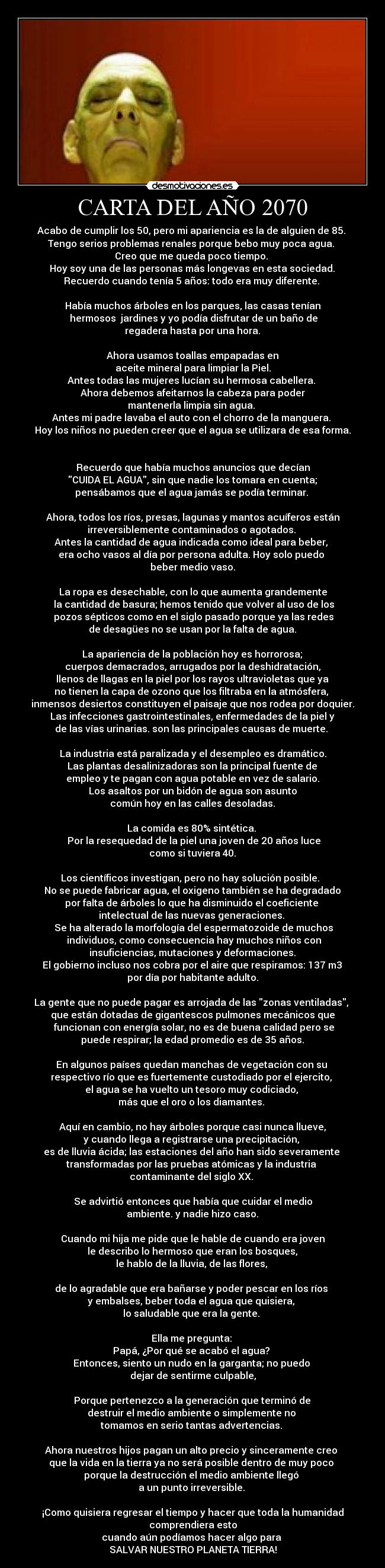 CARTA DEL AÑO 2070 -