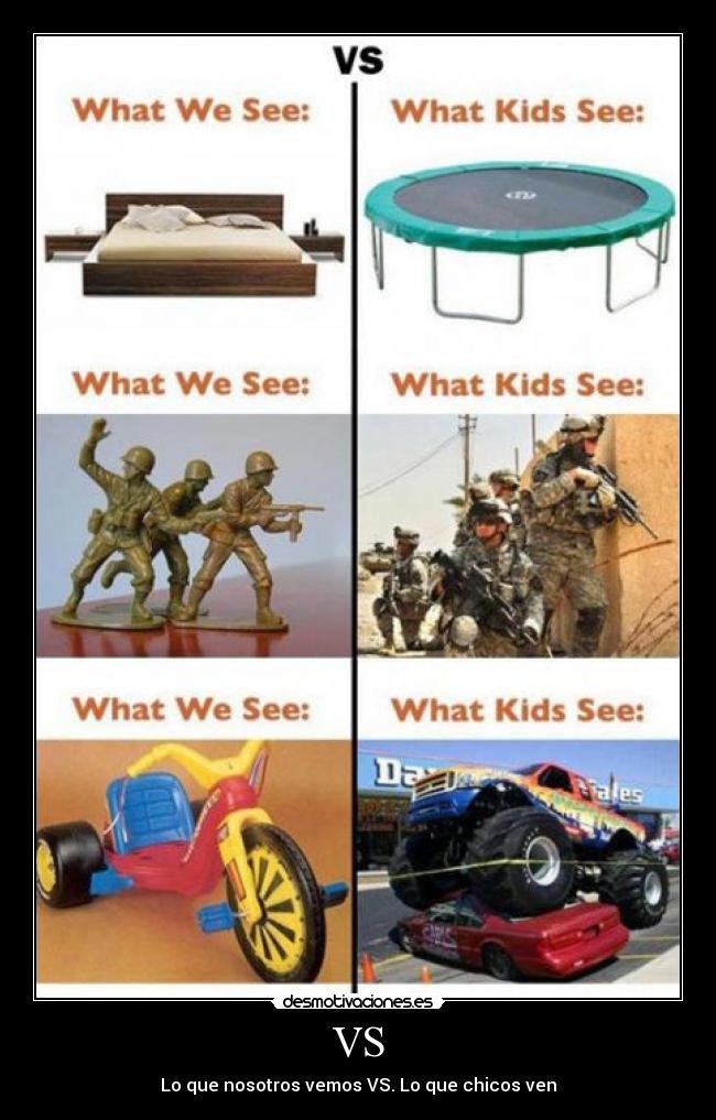 VS - Lo que nosotros vemos VS. Lo que chicos ven