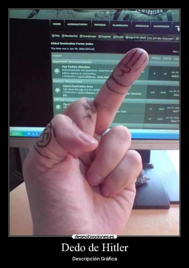 Dedo de Hitler - Descripción Gráfica