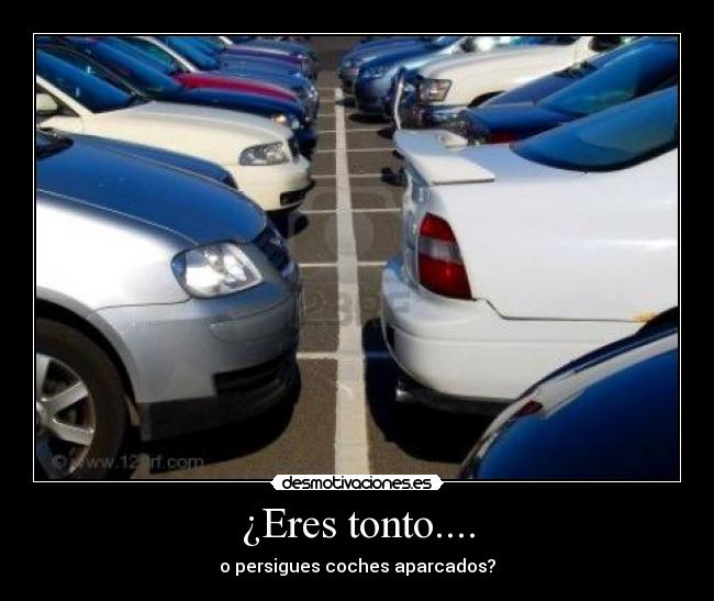 ¿Eres tonto.... - o persigues coches aparcados?