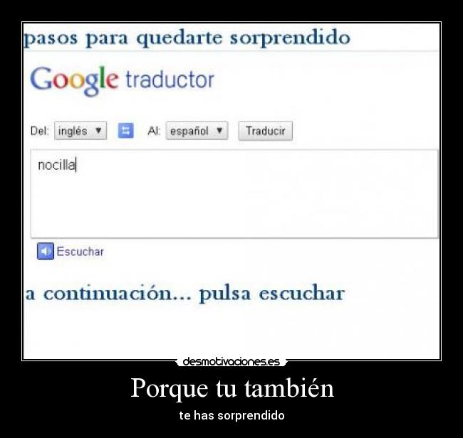 Porque tu también - te has sorprendido