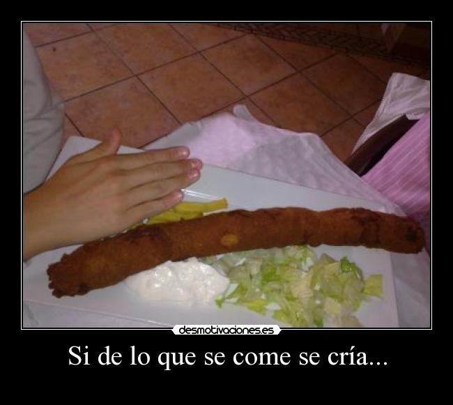 Si de lo que se come se cría... - 