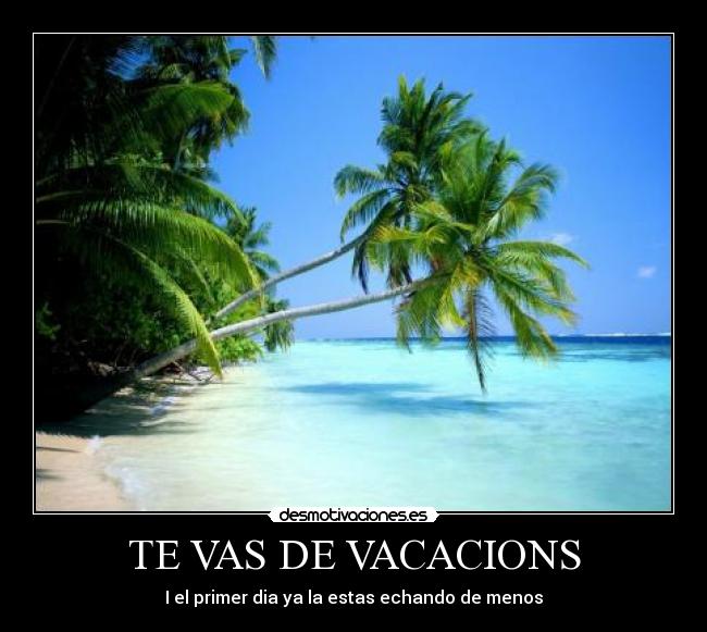 TE VAS DE VACACIONS -