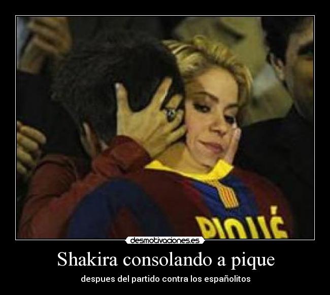 Shakira consolando a pique -