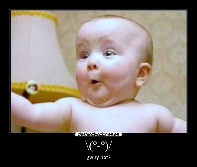 \(º-º)/ - ¿why not?