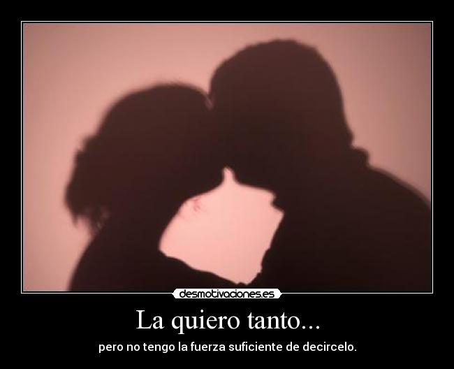 La quiero tanto... - pero no tengo la fuerza suficiente de decircelo.