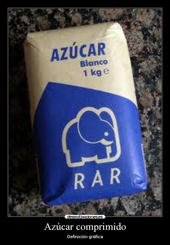 Azúcar comprimido - Definición gráfica
