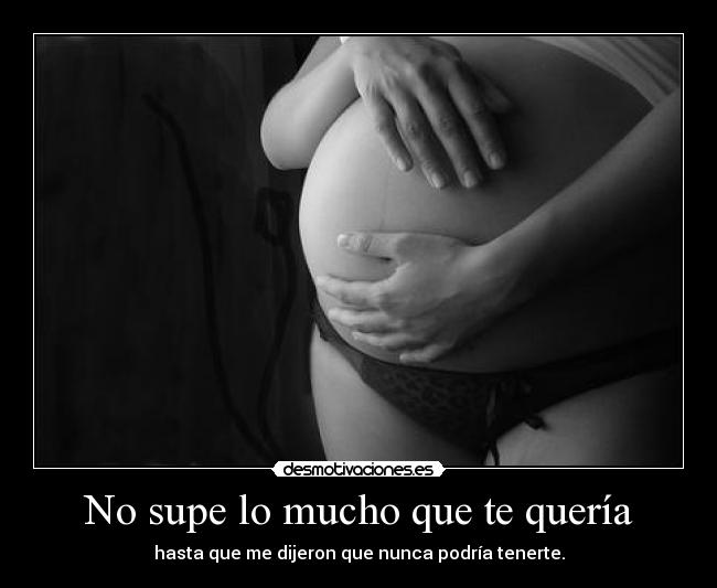 No supe lo mucho que te quería -