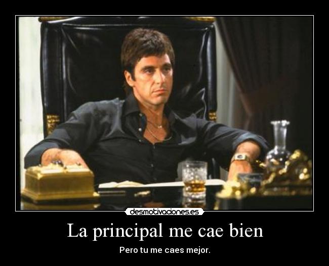 La principal me cae bien - Pero tu me caes mejor.