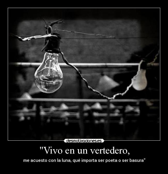 Vivo en un vertedero, -