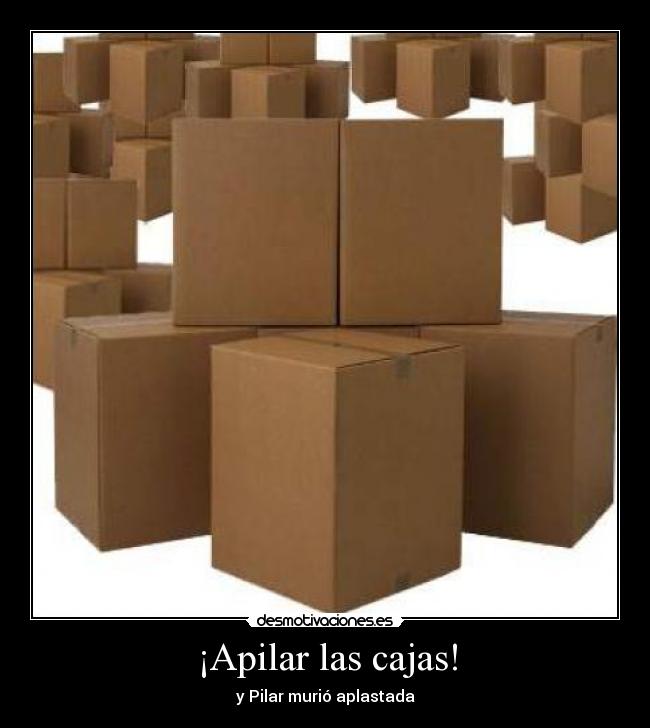 ¡Apilar las cajas! -