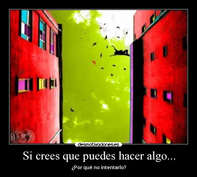 Si crees que puedes hacer algo... - ¿Por qué no intentarlo?