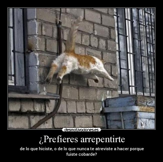¿Prefieres arrepentirte -