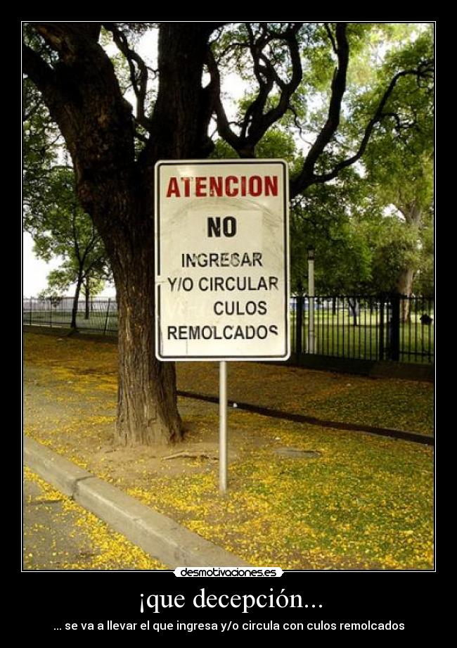 ¡que decepción... -